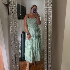 Lulus sage green dress midi/ maxi
